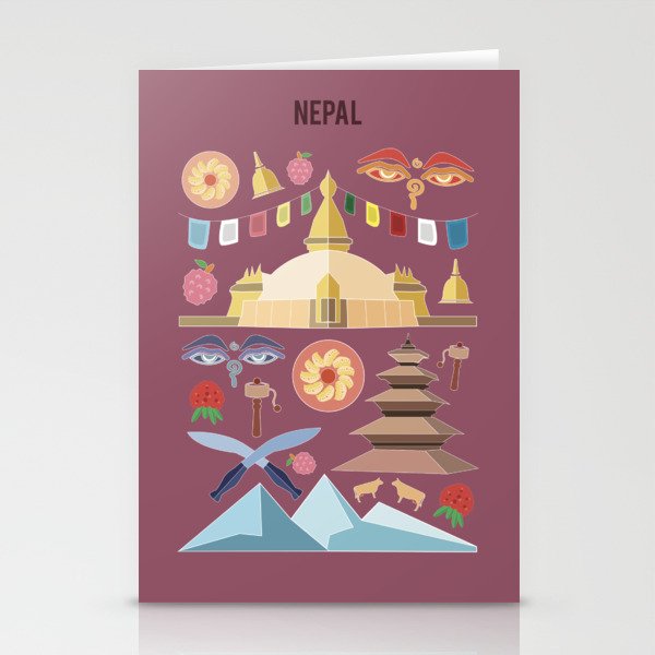 Nepal Illustration Stationery Cards
