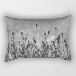 pale poppy in b&w 2 Rectangular Pillow