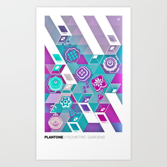 PLANTONE // Isometric Gardens Art Print