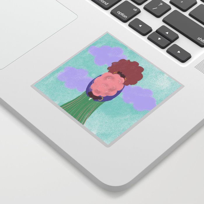 Cotton Candy Afro Sticker