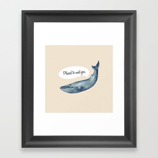 whale Framed Art Print