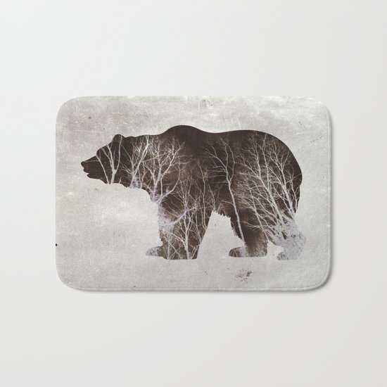 Bear in the Woods Bath Mat