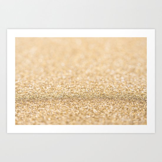 Beautiful champagne gold glitter sparkles Art Print