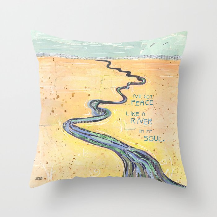 Peace Like A River Throw Pillow