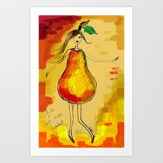 pear body shape perfect Art Print