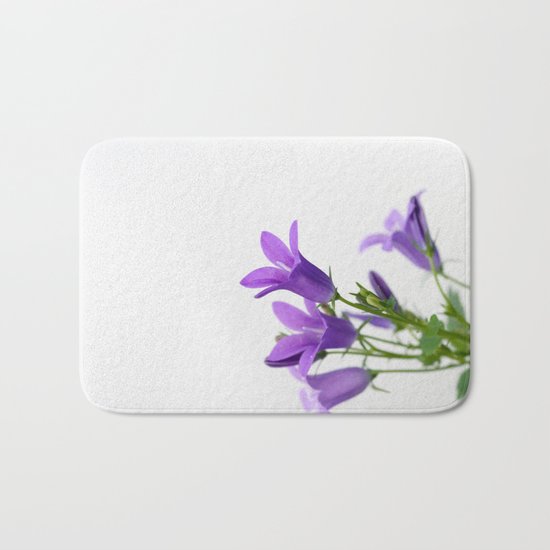 PURPLE FLOWERS - Bellflowers #1 #decor #art #society6 Bath Mat