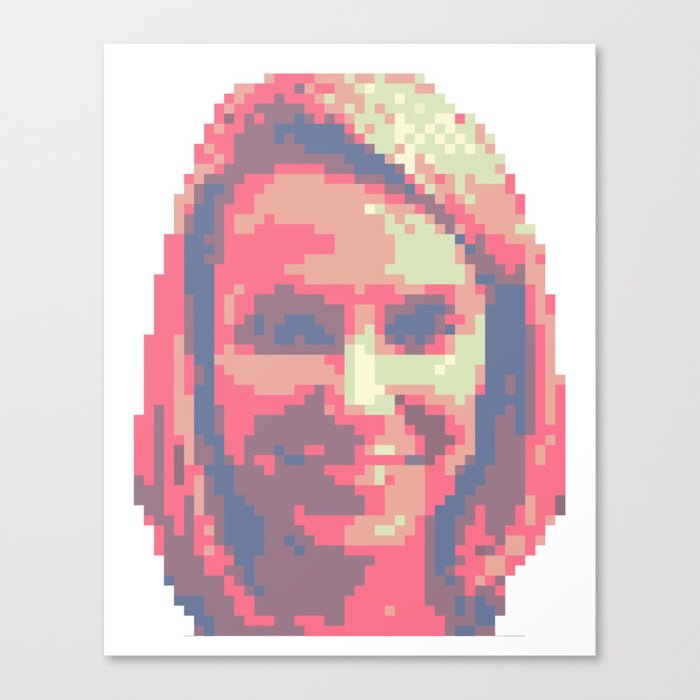 #11 Marissa Mayer - Pixel Portrait Canvas Print