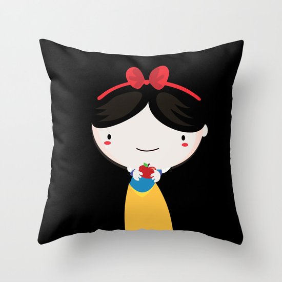 Snow white Throw Pillow