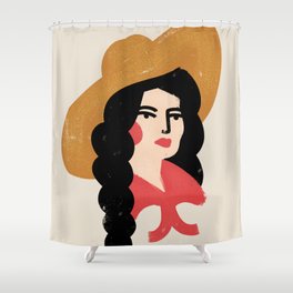 Abstract Cowgirl Shower Curtain