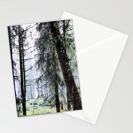Scottish Pine Forest Misty View in I Art and Afterglow  Stationery Card