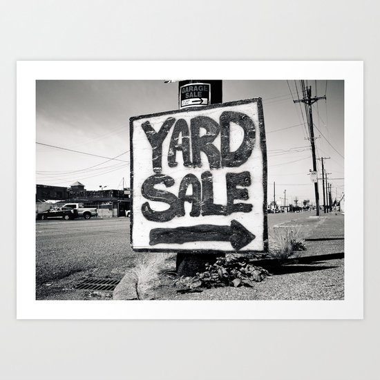 Yard sale sign Art Print