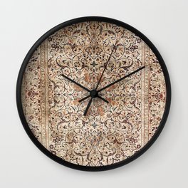 Silk Esfahan Persian Carpet Print Wall Clock