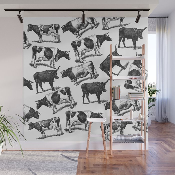 Cows, Cows Everywhere Wall Mural