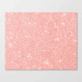 Cute Light Pink Glitter Canvas Print