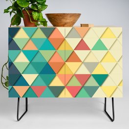 Multicolored Triangles Credenza