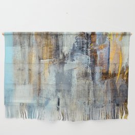 Multicolor Rustic Handdrawn Abstract Brushstrokes Wall Hanging