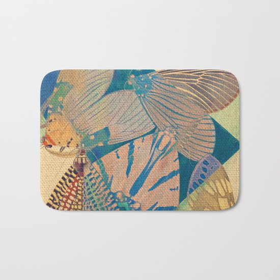 Triangle of Butterflies Bath Mat