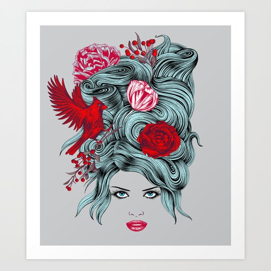 Winter Girl Art Print