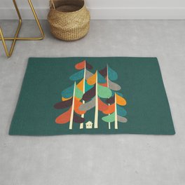 Cabin in the woods Rug