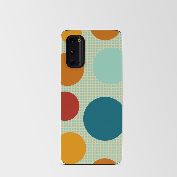 Mid Century Modern Simple Geometric Multi-coloured Dots Pattern - retro colors Android Card Case