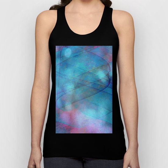 Blue tornado with fairy lights Unisex Tank Top