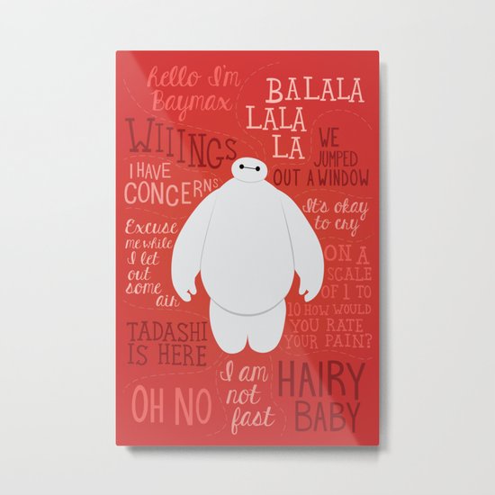 Hello, I'm Baymax Metal Print