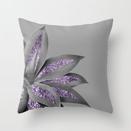Agave Finesse Glitter Glam #4 (Faux Glitter) #tropical #decor #art #society6 Throw Pillow