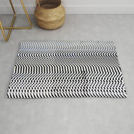 Glitch Stripes Abstract Area & Throw Rug