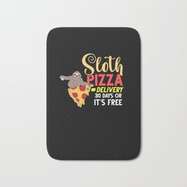 Sloth Eating Pizza Delivery Pizzeria Italian Bath Mat