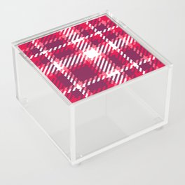 Mid-century modern Retro Valentine's Tartan Acrylic Box