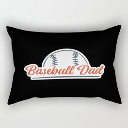 Baseball Dad Quote Badge Rectangular Pillow