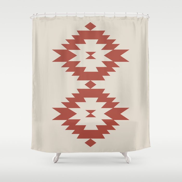 Southwestern Minimalism - Scarlet Red Shower Curtain