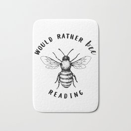 Would Rather Bee Reading Bath Mat