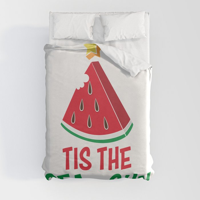 Tis The Sea...sun Funny Christmas In July Duvet Cover
