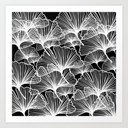 Ginkgo Leaf Pattern_07 Art Print