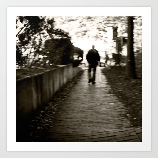 man on path i saw one afternoon Art Print