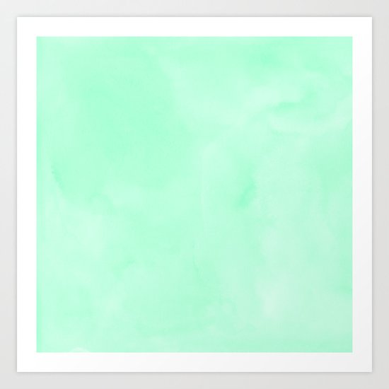 Mint Meringue Watercolor Art Print