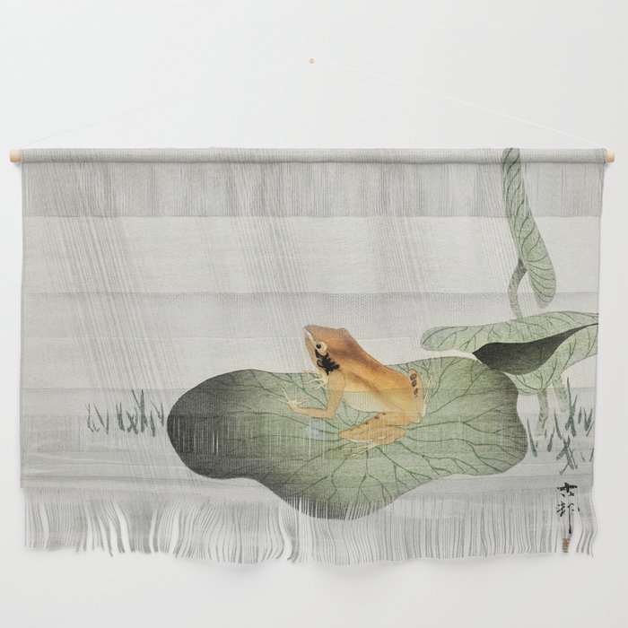 Ohara Koson, Frog On Lotus Leaf - Vintage Japanese Woodblock Print Art Wall Hanging