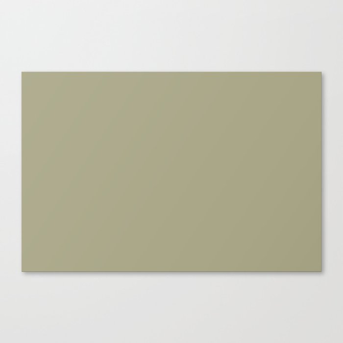 Medium Sage Green Solid Color Pairs Valspar America Dusty Olive 6005-4A  Canvas Print by Simply_Solid_Colors_ Now_Over_4000_Essen