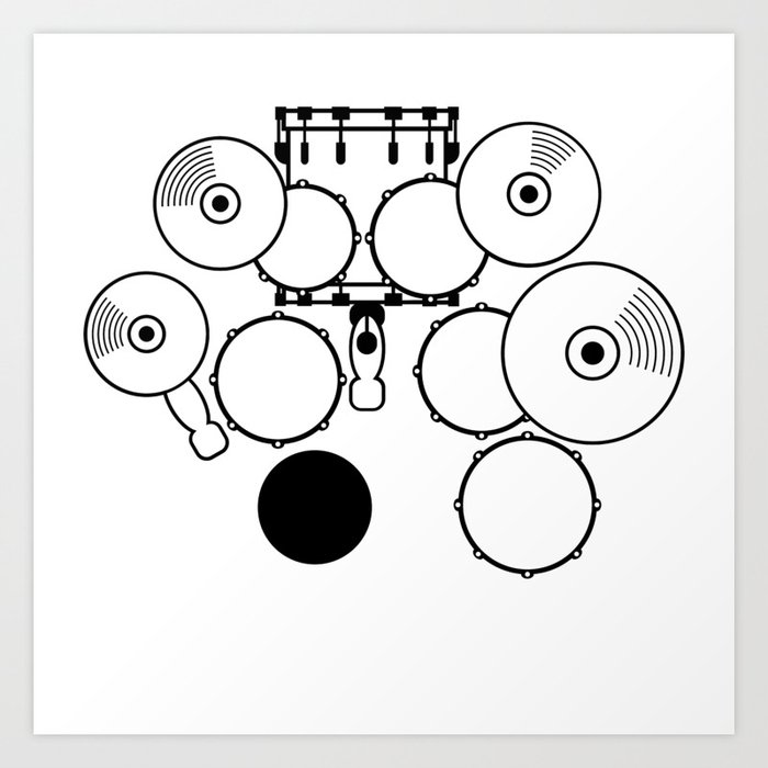 Heartbeats Drumset Art Print