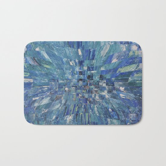Abstract blue pattern 5 Bath Mat