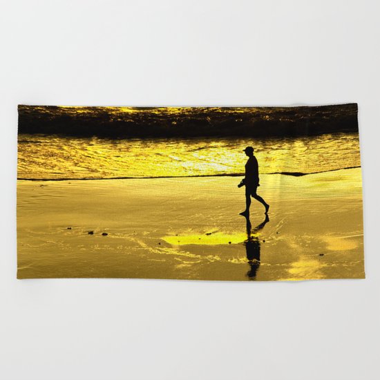 Morning Walk Beach Towel