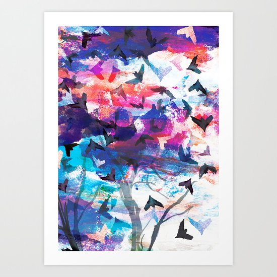 Fruitbat Sunset Art Print