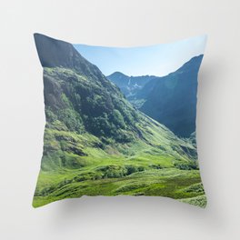 Great Britain Photography - The Beautiful Landscape Of Glen Coe Throw Pillow