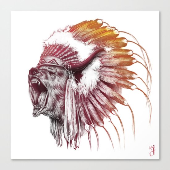 Chief Bear Canvas Print