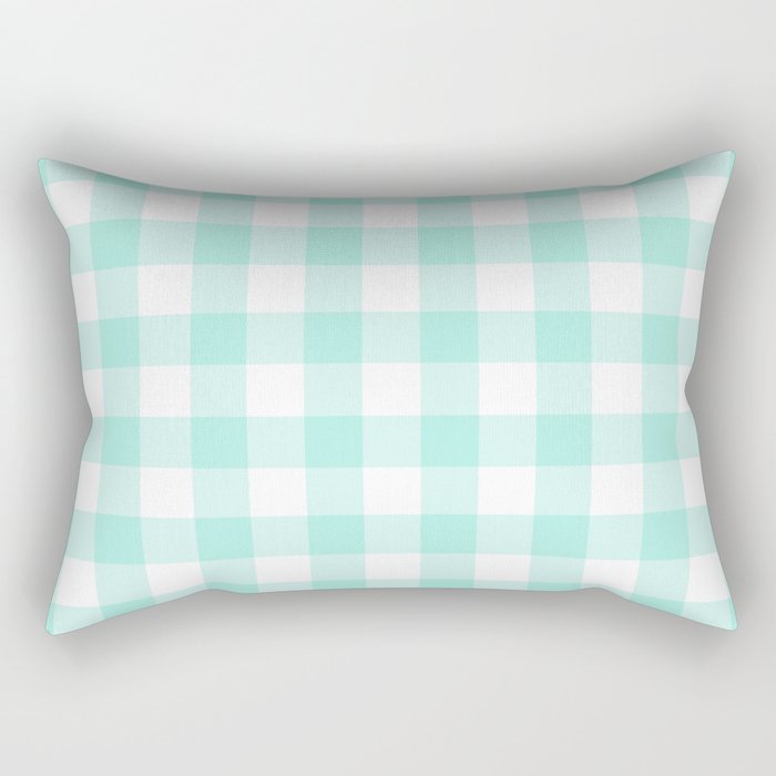 Classic Check - seafoam  Rectangular Pillow