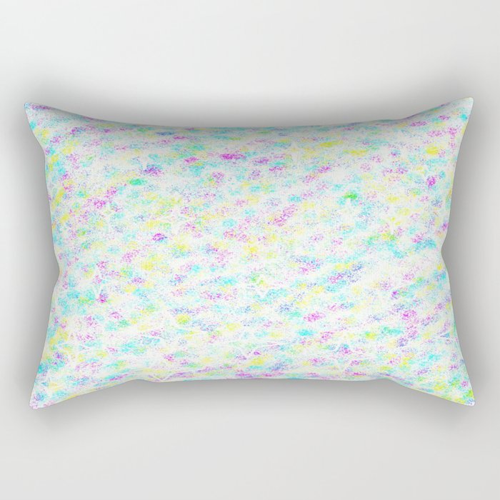 Colorful Pixels & Subtle Stars Rectangular Pillow
