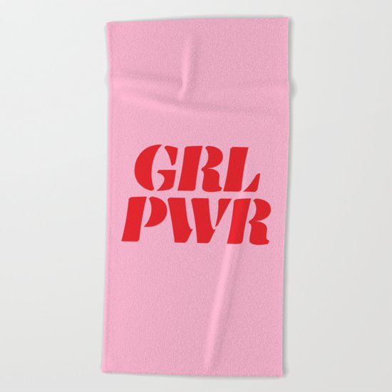 Girl Power GRL PWR Beach Towel