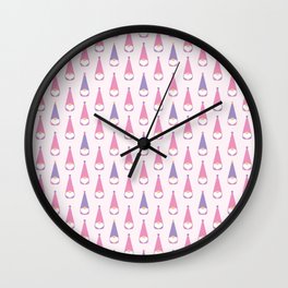 Gnomes Polka dot pattern. Digital Illustration background Wall Clock