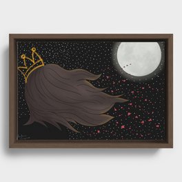 The Queen and the Moon Framed Canvas